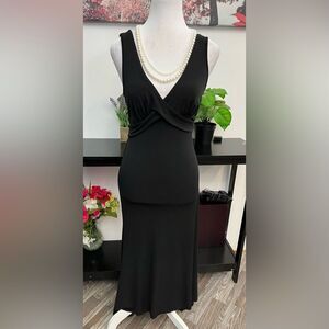 Interlud Women’s Midi  Asymmetrical Dress Size S  Sleeveless V-neck Pullover